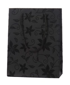 Kado tassen <br>Fluweel print<br>18x9x23cm<br>(BxDxH) 2-kleuren